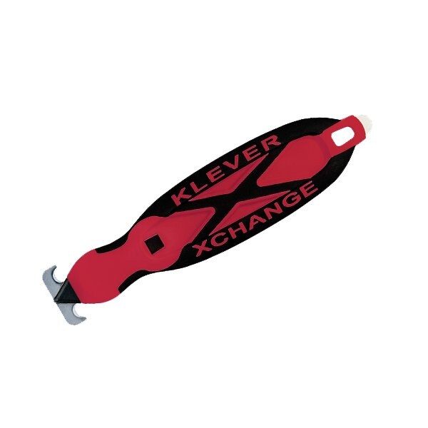 XChange40 Safety Cutter with Metal Tape Splitter, Metal Kurve Head, Red